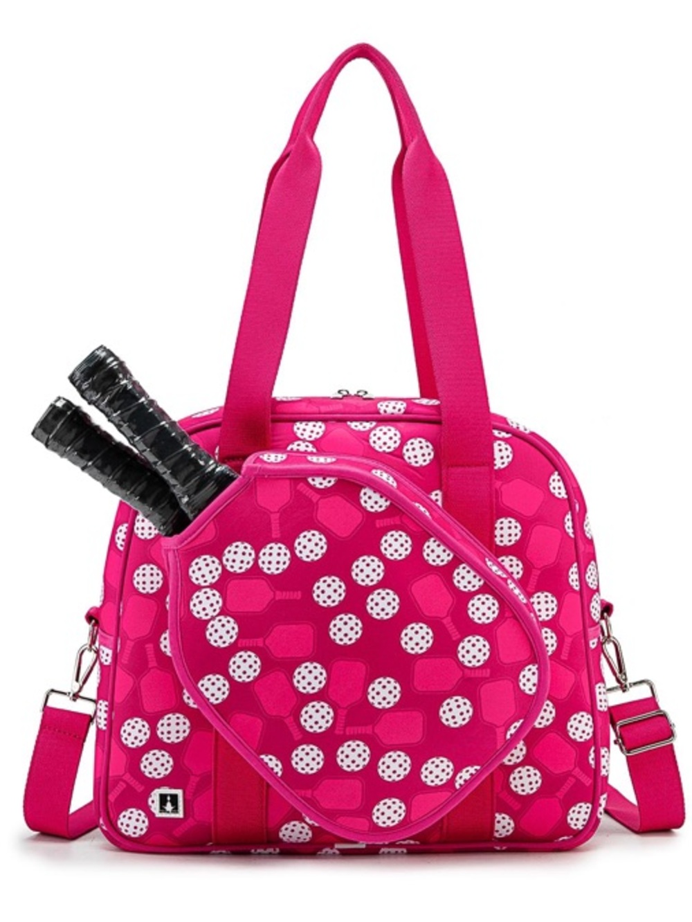Pink Neoprene Pickleball Tote Bag, Large, Insulated & Waterproof